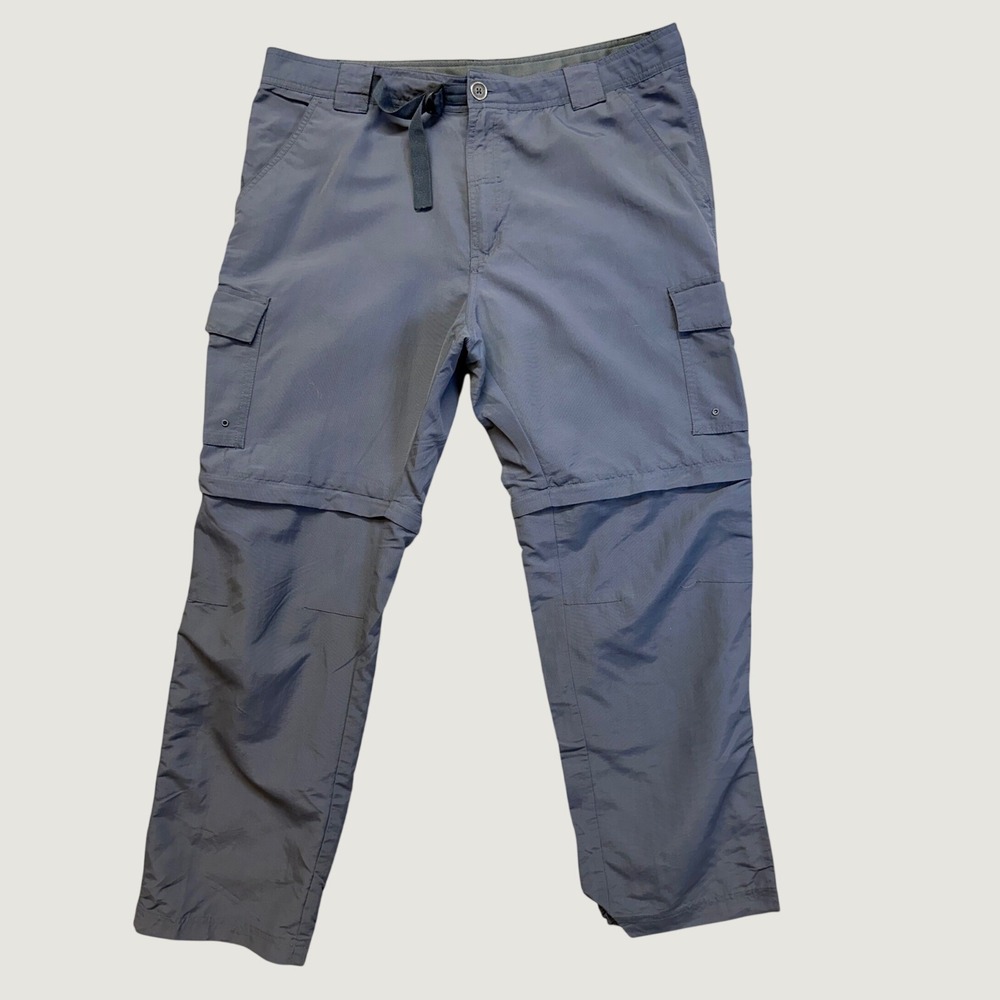Pacific Trail Convertible Cargo Pants Mens 38/32 Grey Blue Excellent Zip Off Leg